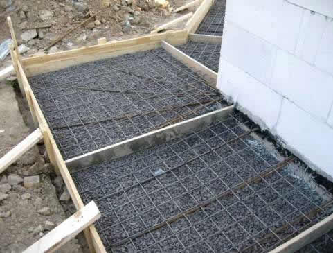Армирование отмостки