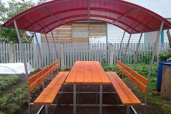 Беседка из поликарбоната своими руками