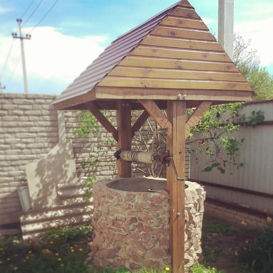 Делаем домик для колодца из бетонных колец шаг 7