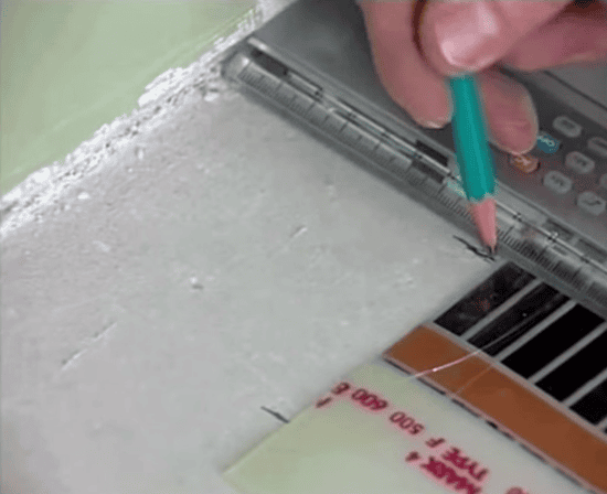 Делаем разметку под установку теплового датчика