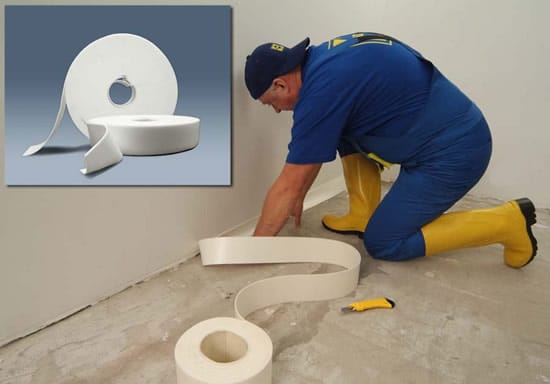 Демпферная лента для стяжки пола