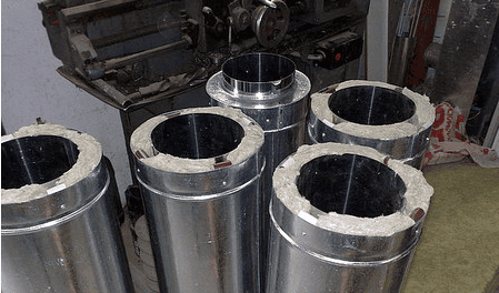 Двухконтурный дымоход с утеплителем