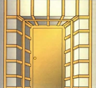 Пример горизонтальной установки обрешетке