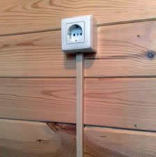 Так выглядит уже установленная розетка с заземлением