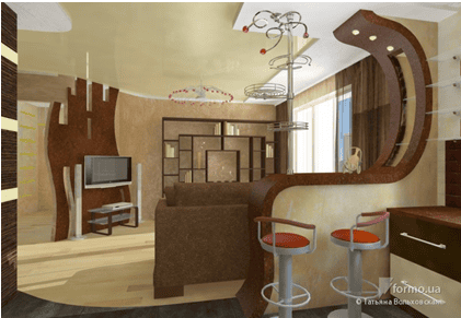 Использование перегородки для разделения комнаты