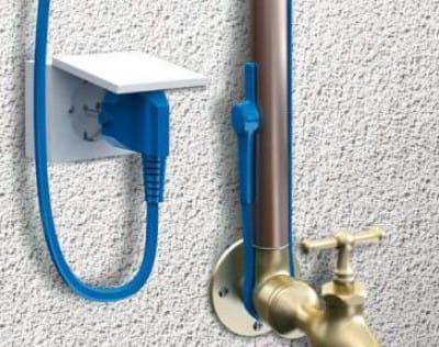 Кабель обогрева трубопровода включается в сеть