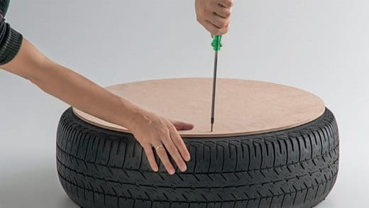 Крепим фанерный лист к шине