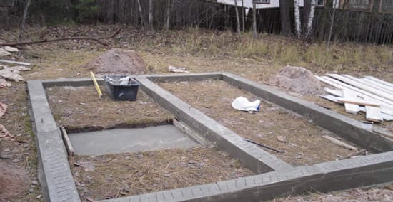 Ленточный фундамент для дома