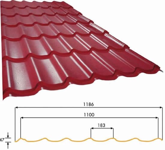 Лист металлочерепицы
