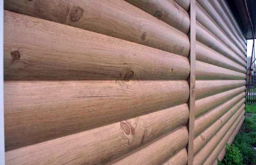 Металлосайдинг с имитацией оцилиндрованного бруса