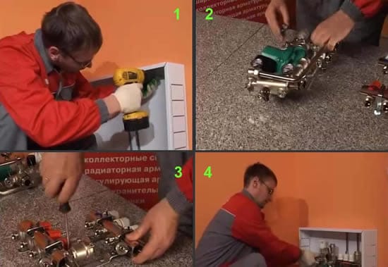 Монтаж коллекторного шкафа