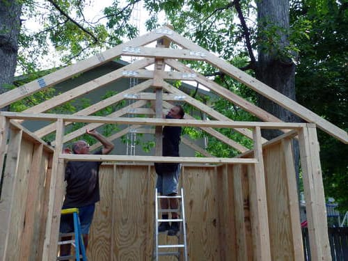 Монтаж направляющих для крыши