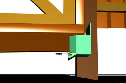 Монтаж нижнего улавливателя