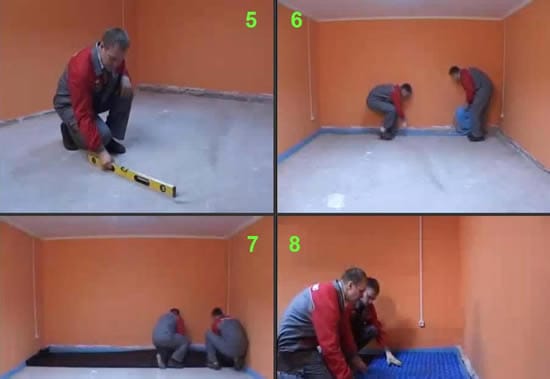 Монтаж пленки и плит из полистерола