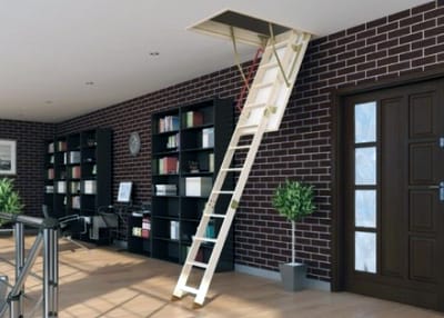 На рисунке показан образец нестационарной чердачной лестницы