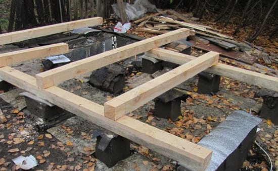 Нижняя обвязка фундамента