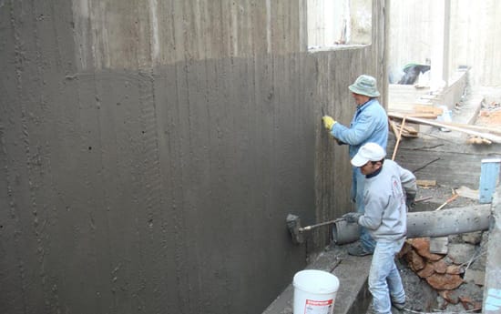 Обмазочная гидроизоляция цементными модифицированными растворами