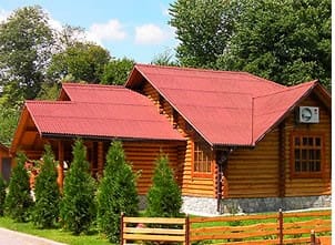 Образец дома покрытого ондулином