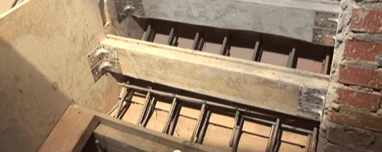 Образец крепления для ступеней