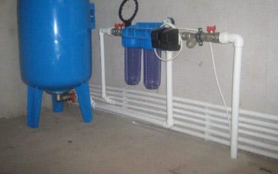 Образец подключения расширительного бака к однотрубной системе отопления