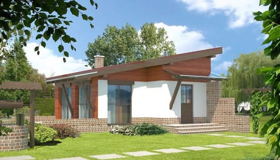 Образец создания односкатной крыши для дома