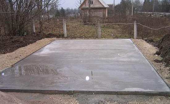 Образец залитого фундамента