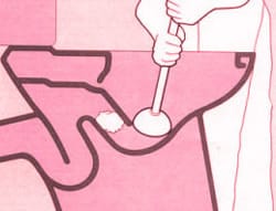 Образец засора в унитазе