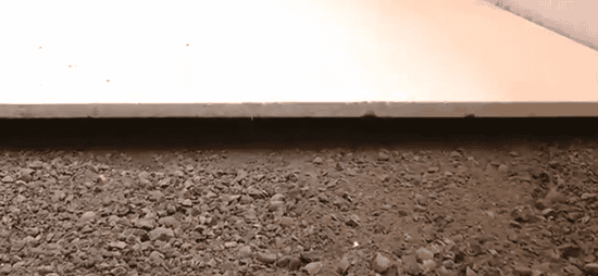 Образец засыпки пола керамзитом