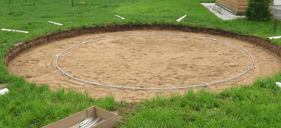 Подготовка площадки для каркасного бассейна