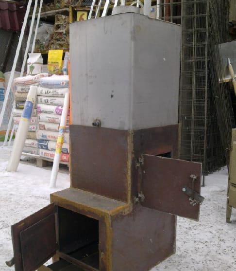 Получившийся котел из листового металла