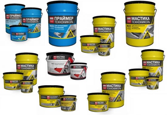 Праймер, мастика и другие средства для гидроизоляции