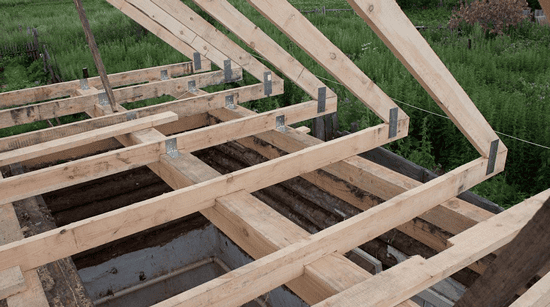 Пример крепления стропил