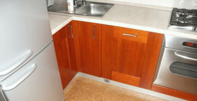 Пробковый пол на кухне