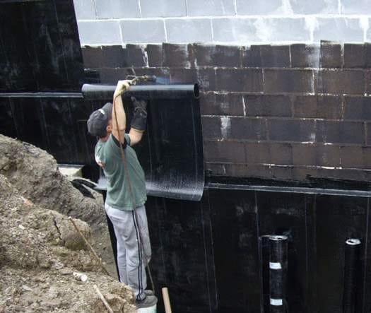 Процесс оклеечной гидроизоляции