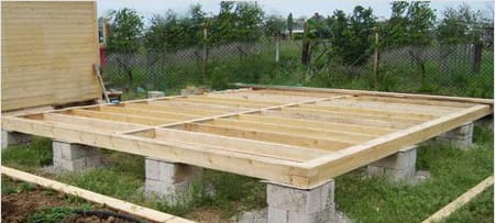 Шаг 1 - возведение фундамента гаража