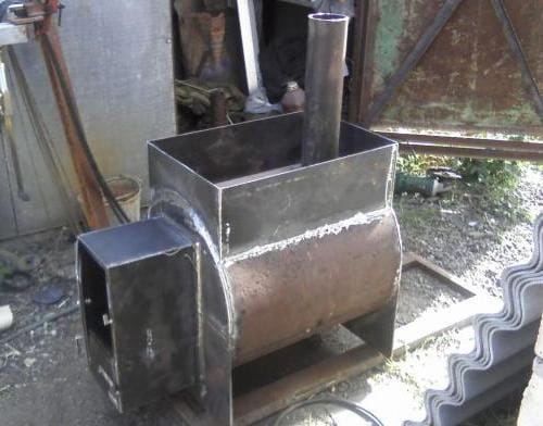 Самодельная металлическая печь для бани