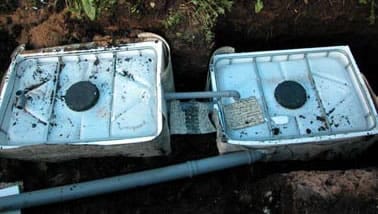 Септик из еврокубов своими руками