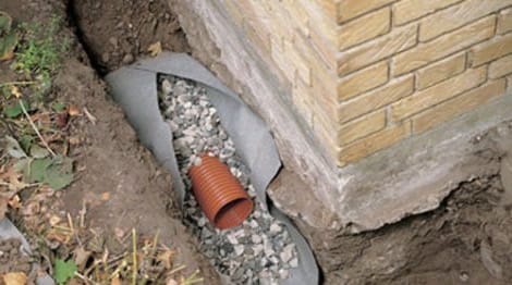 Создание дренажа вокруг фундамента