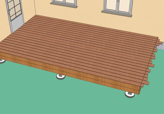 Стелим пол веранды