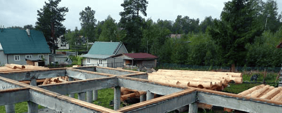 Столбчатый фундамент с ростверком