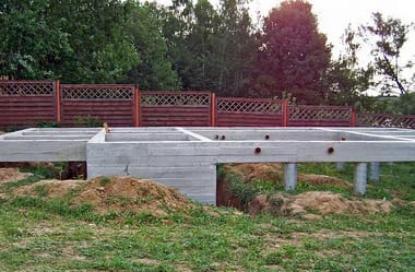 Свайный фундамент с ростверком