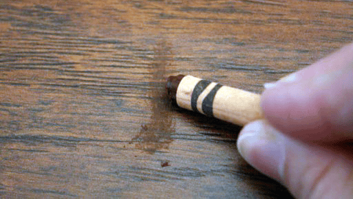 Удаление царапин восковым мелком