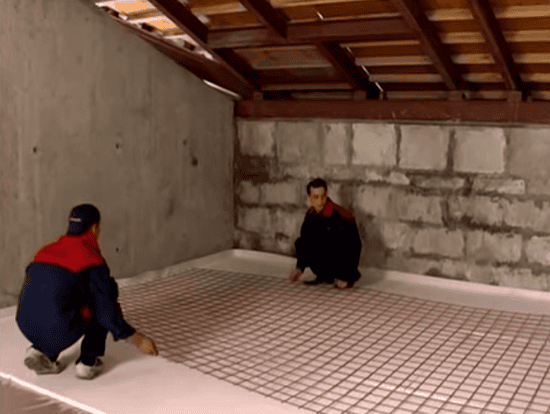 Укладка арматурной сетки