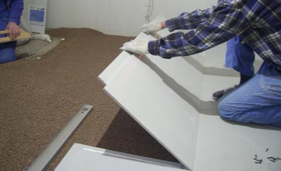 Укладка плит на керамзит