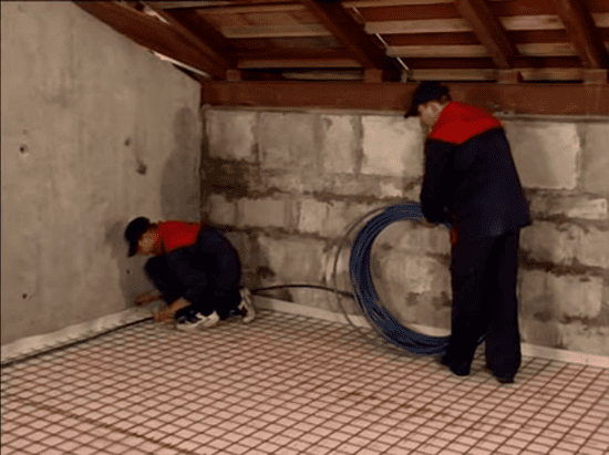 Укладка труб для водяного теплого пола