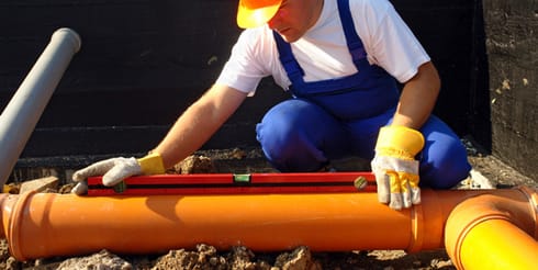 Уклон канализационной трубы