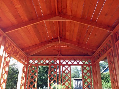 Процесс установки крыши