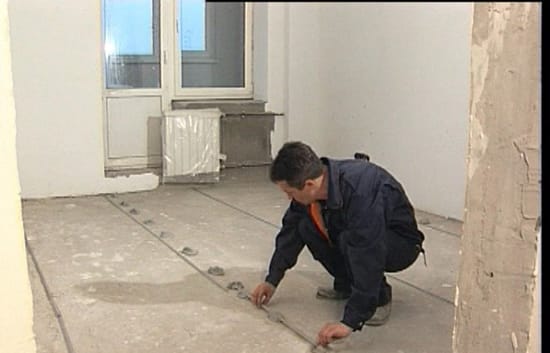 Установка маячков на пол