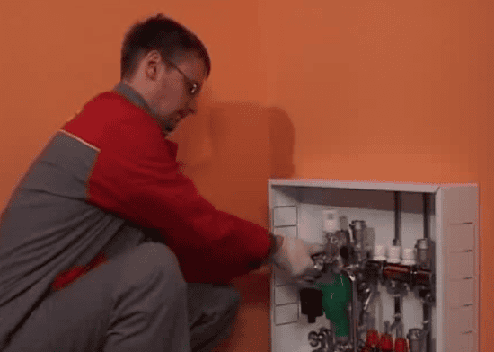 Установка циркулярного узла в коллекторный шкаф