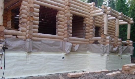 Утепление фундамента пенополиуретаном